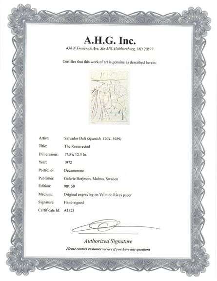 Highly Collectible and Rare Salvador Dali Hand-signed Original Engraving