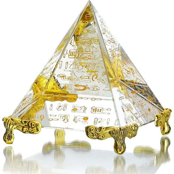 Crystal Pyramid Paperweight