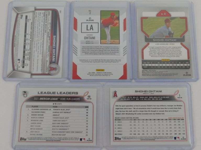 5 Shohei Ohtani Baseball Cards