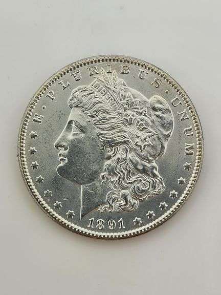 1891 Morgan Silver Dollar, UNC