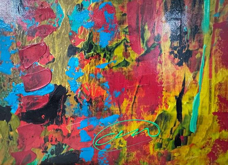 Vibrant Contemporary Original on Canvas by Oliver Neilson