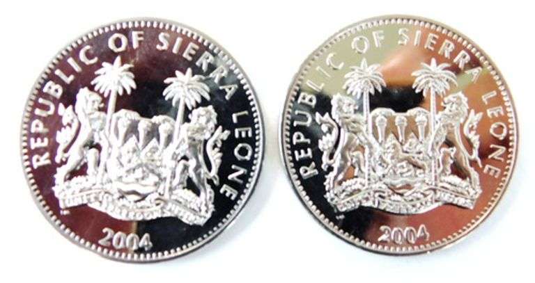 2 Sierra Leone 1 Dollar Olympic Coins