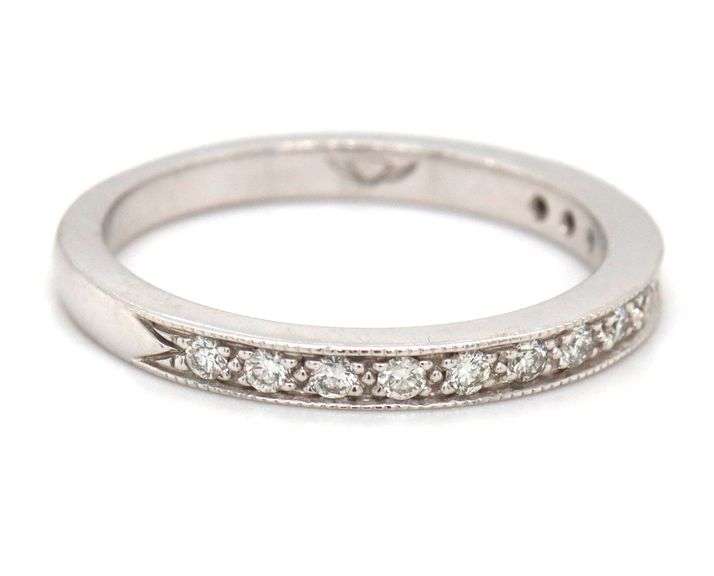 Stackable 14K WG Diamond Band