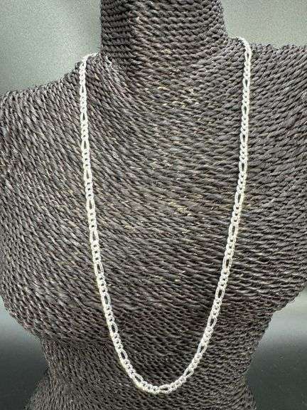 Men's 4.8mm Solid .925 Sterling Silver Hammered Curb Chain Link Italy Necklace 24"