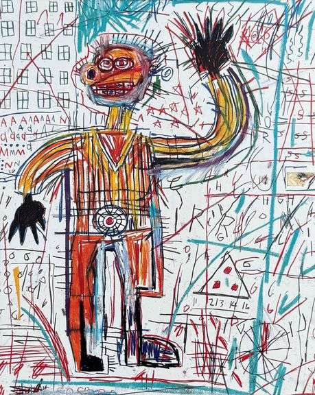 Colorful Jean-Michel Basquiat From 'Symbols and Signs'