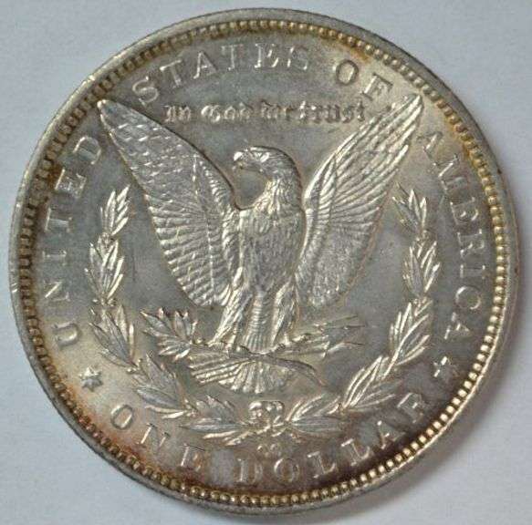 Real Nice Uncirculated 1891-CC Morgan Silver Dollar. Obverse lightly cleaned