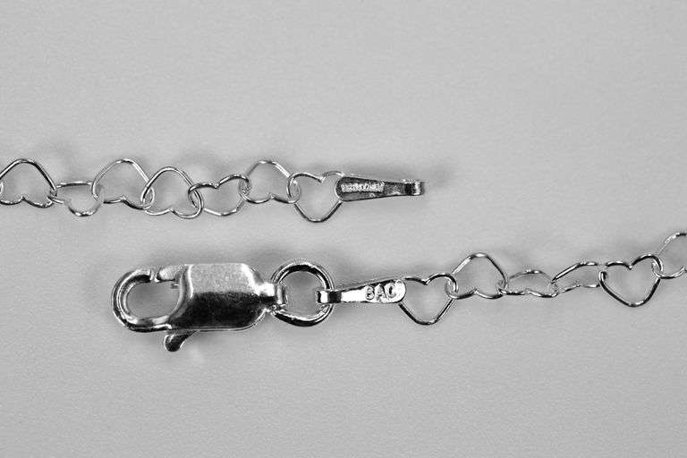 Sterling Silver Italian Love Heart Chain 3mm Solid 925 Italy Infinity Promise Bracelet Anklet 7"