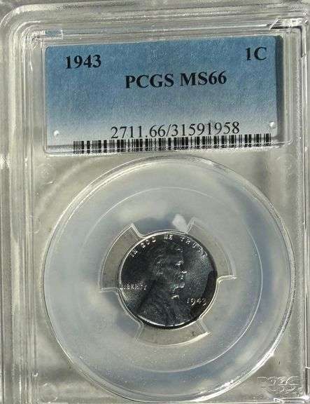 1943 Steel Cent PCGS MS 66.