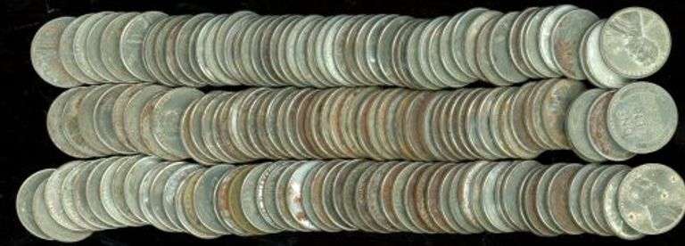 3 Rolls of Steel Lincoln Cents