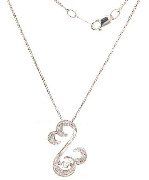 925 Sterling silver Jane Seymore diamond necklace