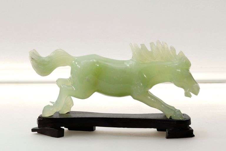 Proud Horse in Bowenite Statue