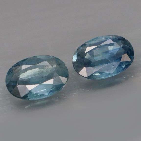 Gorgeous 2.10ct pair of steely blue Sapphires! Heated only!