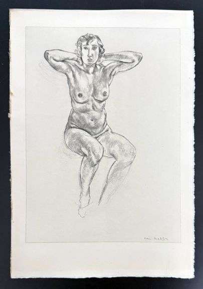 Very rare Henri Matisse etching signed in the plate, C.1920, from the series of Cinquante Dessins