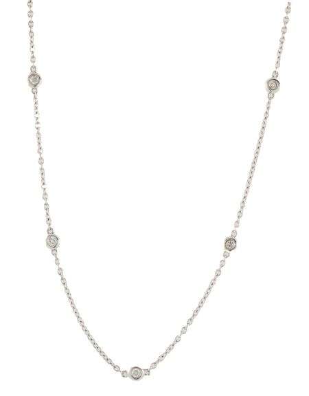 1.30ctw Round Diamond by the Yard Station Necklace in 14K