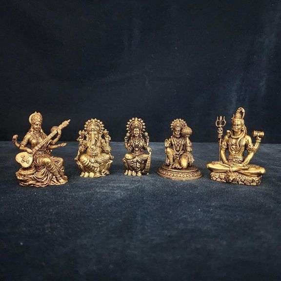 Rare Collection of Hindu Deities in Brass