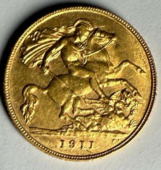 1911 Slider Gold Half Sovereign
