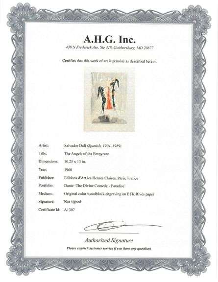 Collectible Original Color Engraving by Salvador Dali from The Divine Comedy