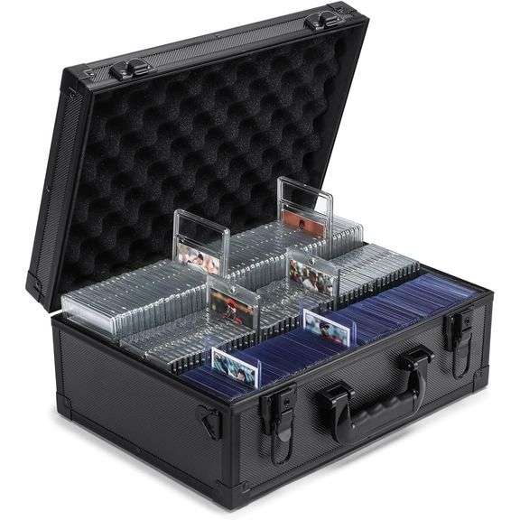 Card Storage Case Aluminum Frame Adjustable Dividers