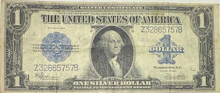 Series of 1923 $1 Silver Certificate.
