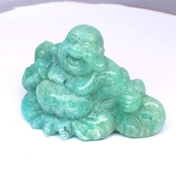 Investment sized 217.10ct real untreated Grandidierite Buddha!