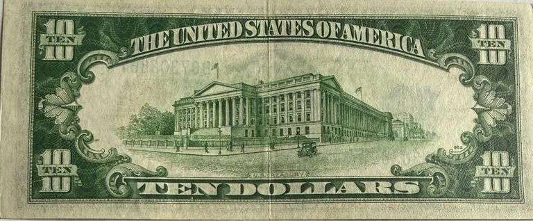 Choice Near Unc $10 1934 A Series North Africa Silver Certificate.