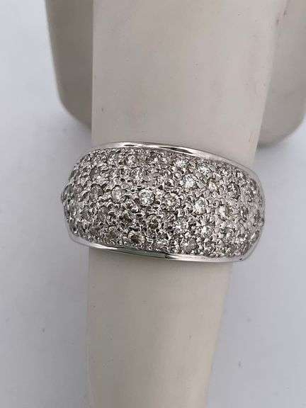 CERTIFIED BRAND NEW 18K WHITE GOLD DIAMOND BAND
