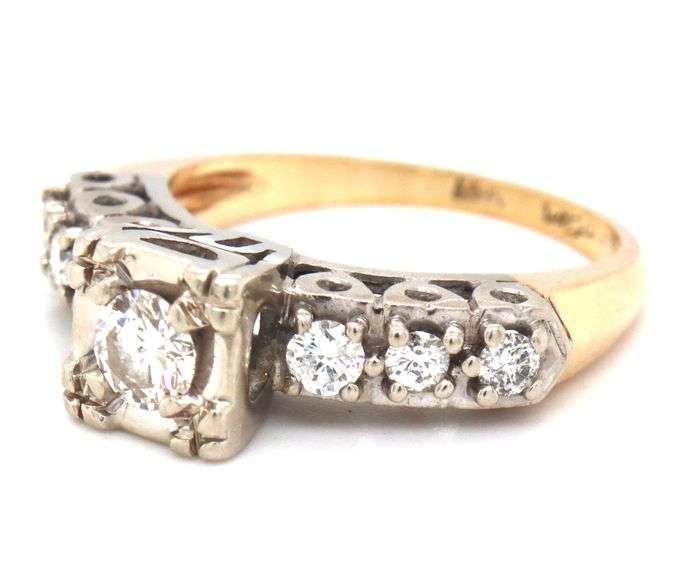 Nice Estate 14K YG Diamond Ring