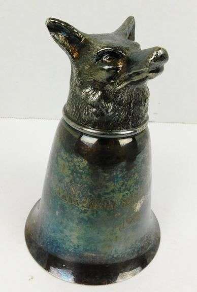Large Fox Head Stirrup Cup - 1968 Trophy