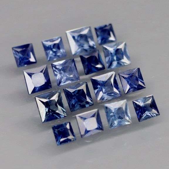 Deep blue and perfect for you! 2.11ct radiant princess cut Sapphires!