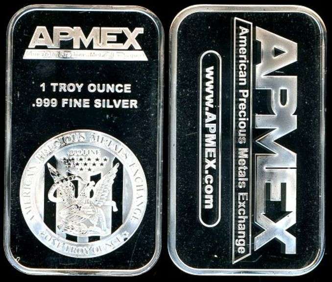2 Troy Ounce .999 Fine Silver Bar from APMEX