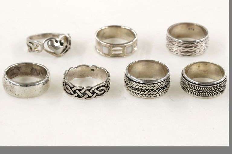 Grab Bag - Sterling Silver Rings, 7 pieces