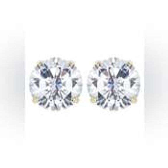 BRAND NEW 2.00 CARATS LAB GROWN DIAMOND STUDS. 14K YELLOW GOLD