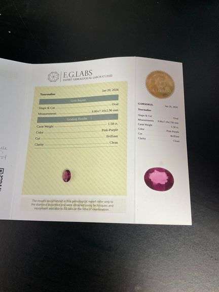 CERTIFIED NATURAL TOURMALINE 1.58 CARAT