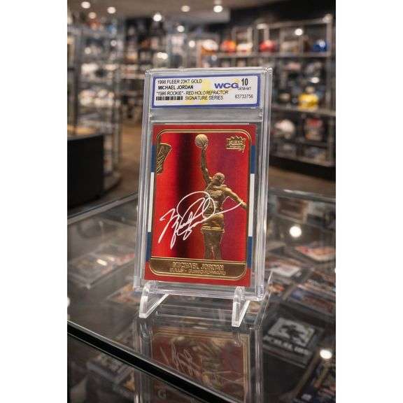 23KT Gold Michael Jordan Rookie Tribute Red Holo Card