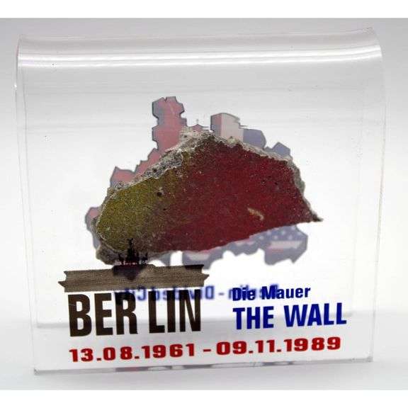 Original Berlin Wall Fragment in Acrylic Display