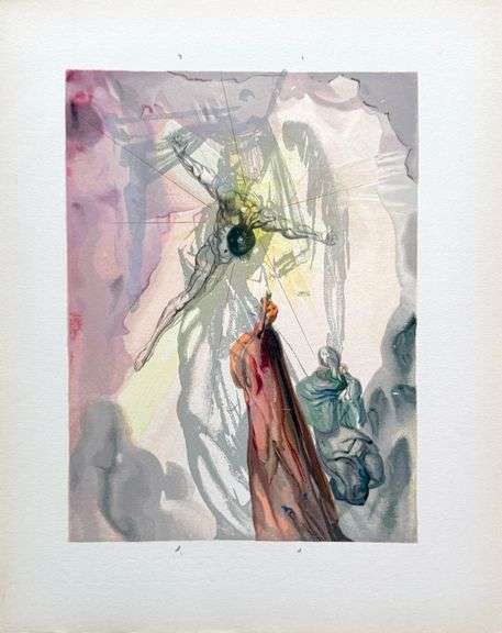 Rare Salvador Dali Original Engraving from The Divine Comedy, Paradise