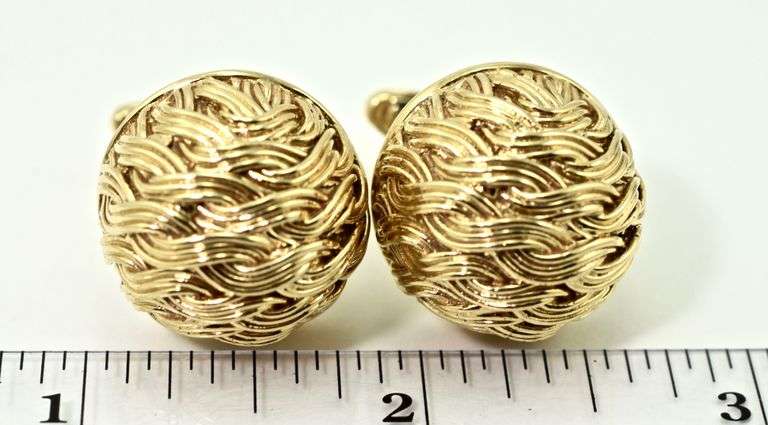 Elegant 14K  Lucien Piccard Cufflinks