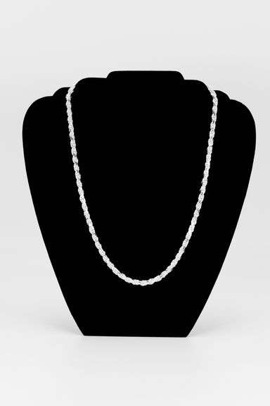 Sterling Silver Diamond-Cut Rope Chain 5.4mm Solid 925 Italy New Necklace 30"