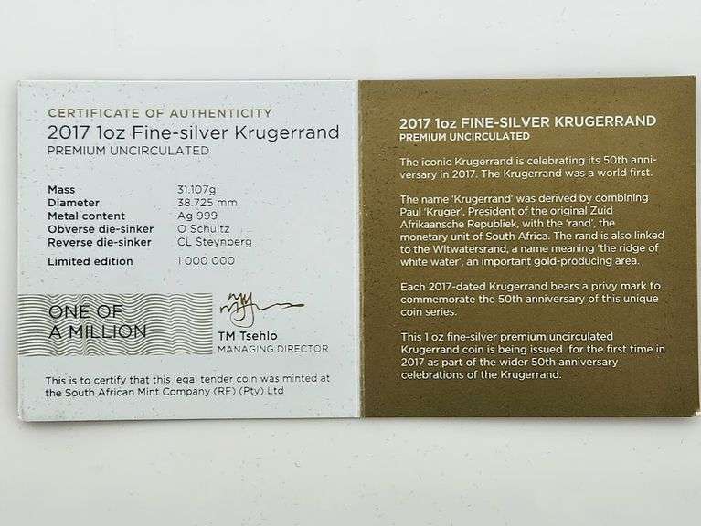 2017 South Africa Krugerrand, NGC SP70 First Releases