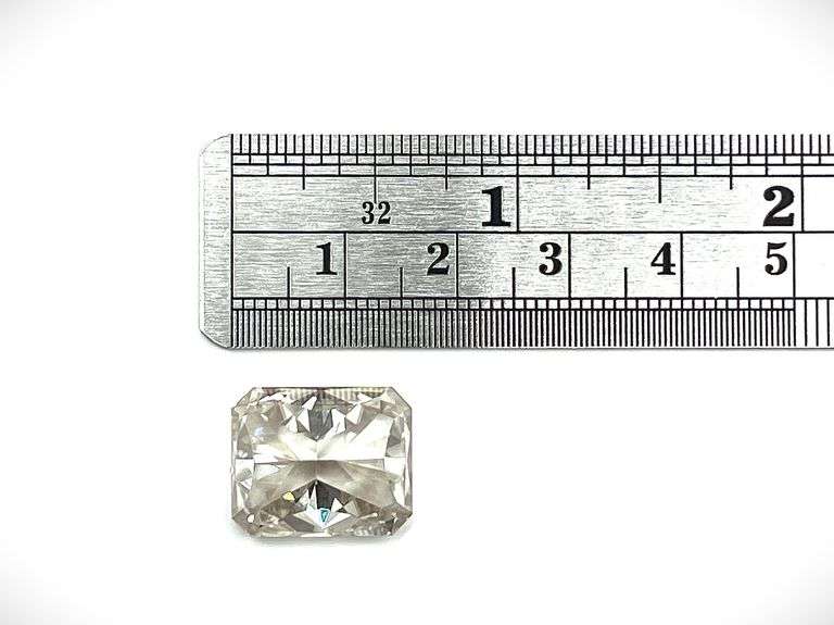 Huge 7 Ct Radiant Cut White Amber Ice Lab Simulated Diamond Solitaire