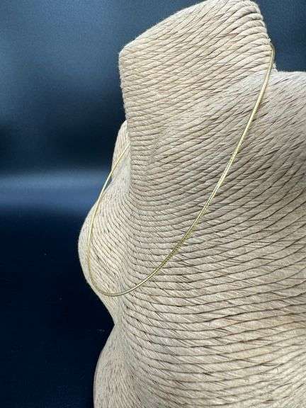 Sterling Silver Gold Plated Round Omega Snake Chain 1.3mm Solid 925 Italy Wire Necklace 16"