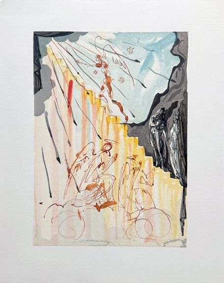 Collectible Original Color Engraving by Salvador Dali from The Divine Comedy