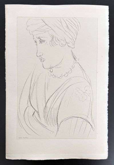 Very rare Henri Matisse etching signed in the plate, C.1920, from the series of Cinquante Dessins