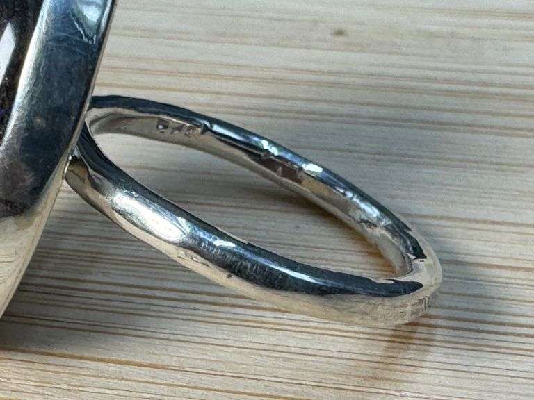 Sterling Silver 925 One of a Kind Dichroic Glass Ring Size 7.25