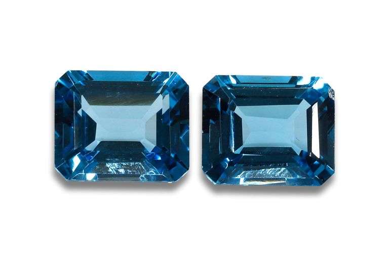Electric Blue Topaz Pair