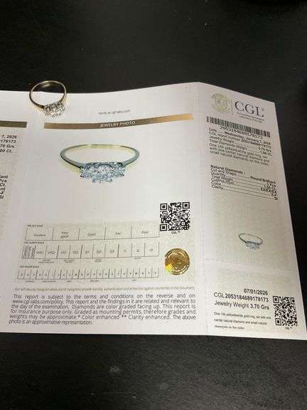 CERTIFIED BRAND NEW 14K YELLOW GOLD DIAMOND RING