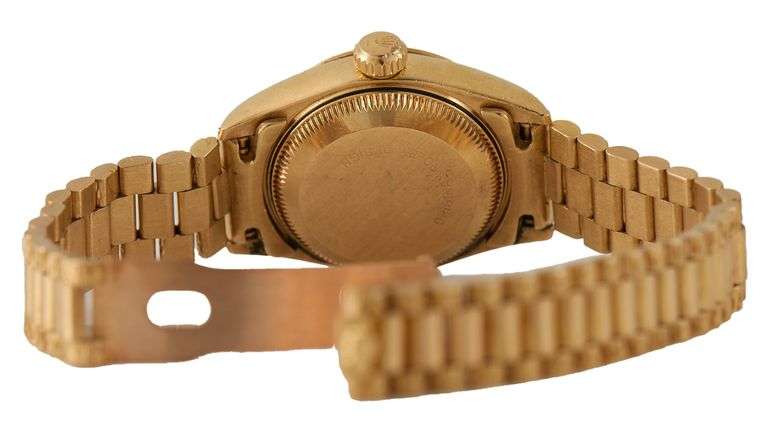 Rolex President Datejust 69178, 26MM, Custom Bark Finish, 18K Ladies Watch