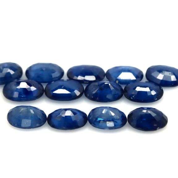 11.95ct cobalt blue Sapphire set from Madagascar -Heated only!!!