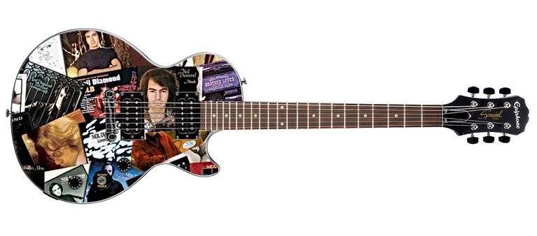 Neil Diamond Album LP CD Autographed Custom Graphics Gibson Epiphone Guitar ACOA