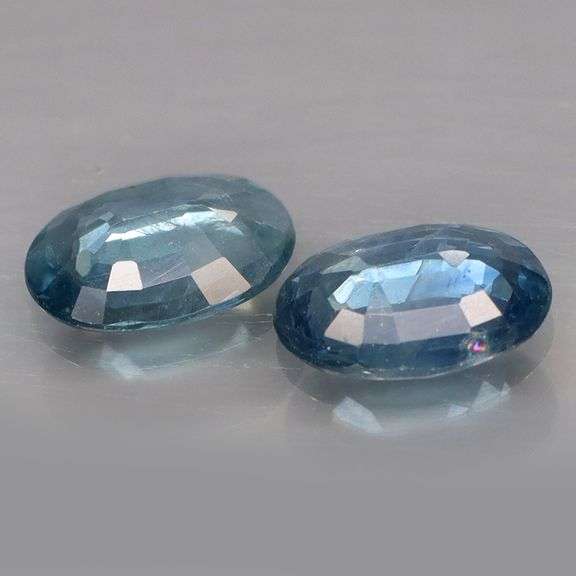 Gorgeous 2.10ct pair of steely blue Sapphires! Heated only!